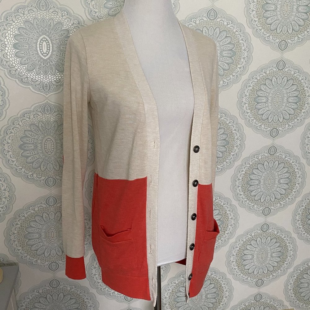 Button Down Sweater w/ Heart Detail - Picture 5 of 8